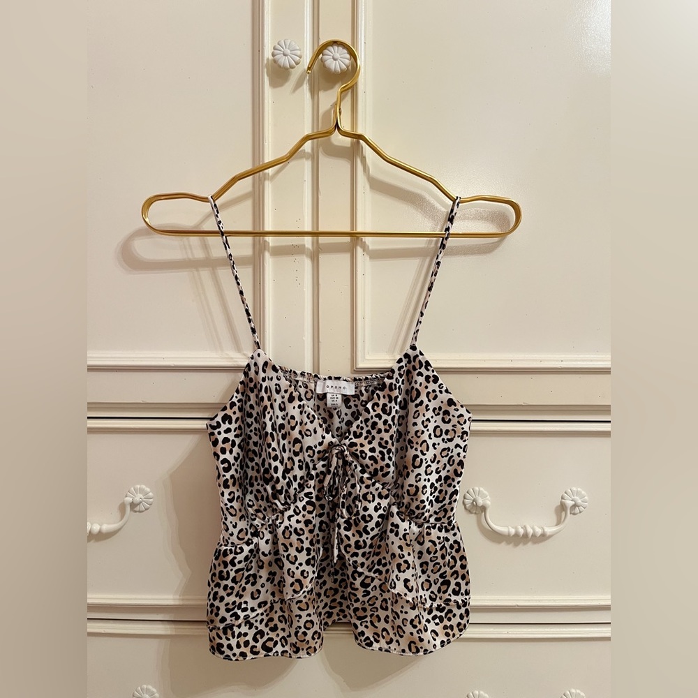 Topshop Cheetah Tank in Size 4